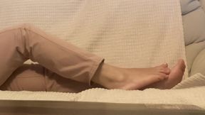 Stare at Her Gorgeous Feet and Jerk off