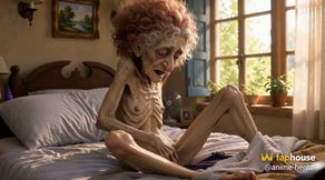 Very Old Widow Masturbates Her Wrinkled Pussy Alone and Craves a Huge Cock