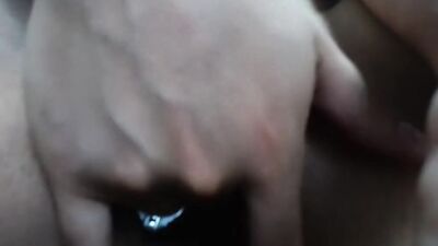 Curvy Latin with pierced nipples is playing with her puss