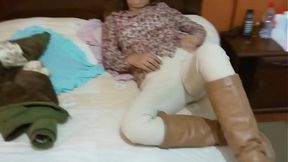 I get home from work, find my stepson masturbating, and help him jerk off