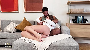 Passionate Night with Lady Lyne On Sofa – Slow BBC Play Creamy Creampie 🥵🔥
