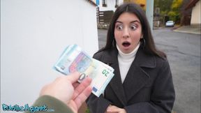 Dude picks up a cute russian teen and gives her money for a good fuck