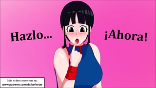 JOI hentai con Chichi (Milk). Ella quiere mucho semen (2 veces).