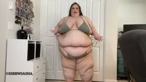 Sasha's Skimpy Bikini & Fat Chat