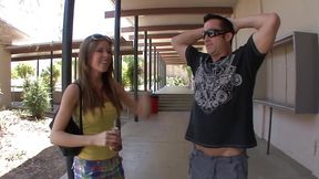 Cali Lakai's shaved pussy gets licked and fucked