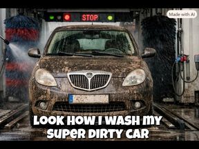 "DIRTY to SHINY! Washing My Lancia Ypsilon After a Muddy Adventure 🚗💦"