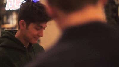 Hot and nerdy young guy with glasses gives head and fucks hard