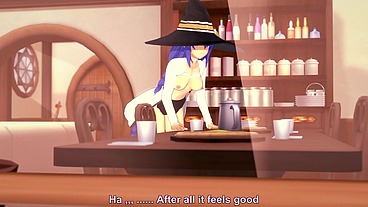Roxy rubbing on the corner of the table - Mushoku Tensei