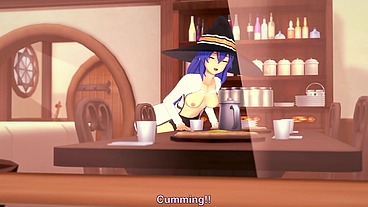 Roxy rubbing on the corner of the table - Mushoku Tensei