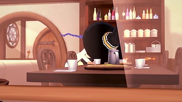Roxy rubbing on the corner of the table - Mushoku Tensei