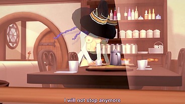 Roxy rubbing on the corner of the table - Mushoku Tensei