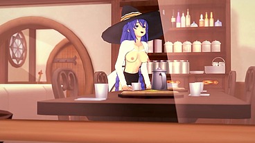 Roxy rubbing on the corner of the table - Mushoku Tensei