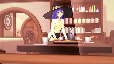 Roxy rubbing on the corner of the table - Mushoku Tensei