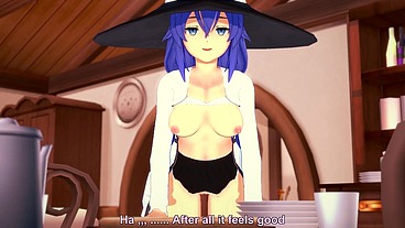 Roxy rubbing on the corner of the table - Mushoku Tensei