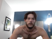 Playful Viking twunk Jackin' off and fisting
