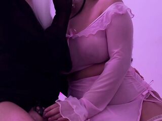 Femboy dominating his cute girlfriend - chastity, fucking