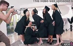 Milfs graduation party turns into an insane reverse gangbang party