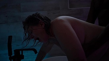Squirting BBW Ms Naughty Angel Told Mr Majic To Fuck My Asshole In The Shower Anal Creampie