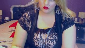 Blonde Bbw Typing in Dominatrix Type Outfit