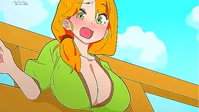 Alex got stuck in the fence'but Steve couldn't get past! ,Hentai,Cartoon,Parody !