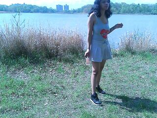 SOLO FEMALE PORN STAR GOES OUT CAMPING PUBLIC