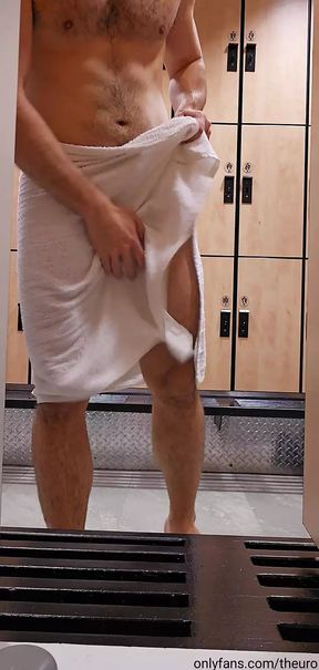 Gym locker room show off