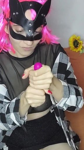 My Natural, Big Tits Are Throbbing! Pussy Mask on, I'm Pleasuring Myself