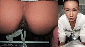 Stepmom's Anal Hole Spasms, Demands Cock and Filling with Cum