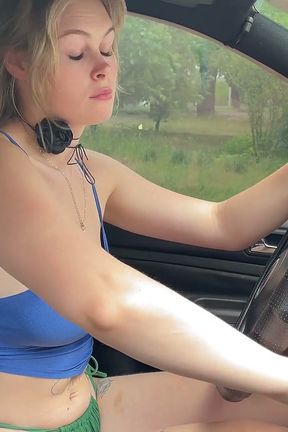 Stranded in My Car - Furious Cranking in Low-rise Pants