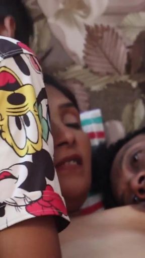 Cute girlfriend shared and fucking together! Hot Threesome Sex   Clip 1