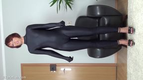 Fullbody Black Shiny Catsuit