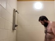 Daddy Having Public Shower Fun