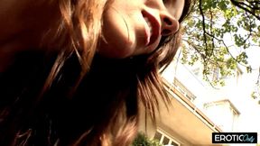 Horny Babes Dildo Drilling Wet Pussies Outdoors