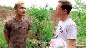 Bleached Twink Cums Hard During Outdoor Anal Adventure