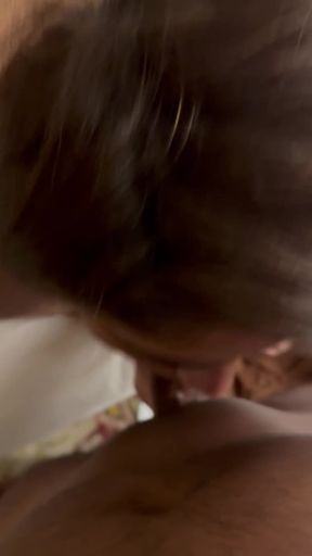 Mature milf enjoys deepthroat and solo bj in bed