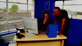 Store manager gets a kinky visit from a couple of tarts