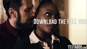 Huge tits curvy ebony MILF realtor railed by horny mature client