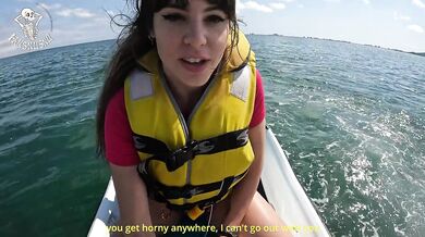 risky sex in public fucking on the jet ski and two cumshots spanish pamsnusnu