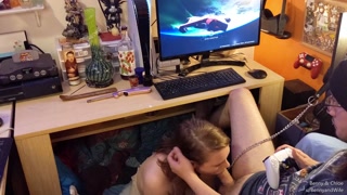 Playing PVP in Destiny 2 with a blowjob then giving her a facial