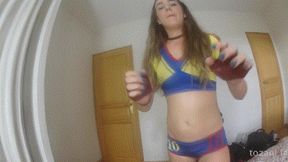 Alicia Football Kicks POV