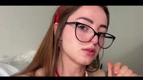 Latina beauty gags on multiple huge cumshots
