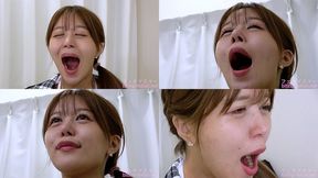 Ayame Nogi - CLOSE-UP of Japanese cute girl YAWNING - MOV