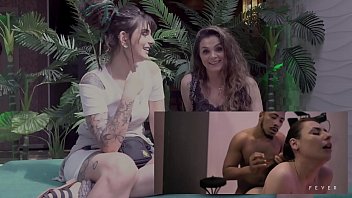 Dread Hot e Luiza Ambiel assistindo porn&ocirc_ da Emme White - PORN REACT