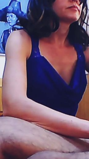 Jaw-dropping moment from "Stepbrother Getting His Dick Oil Massaged By Cute Stepsister"