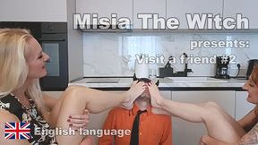 Misia the Witch - The humiliation of my friend's home slave part 2 foot slapping foot gagging