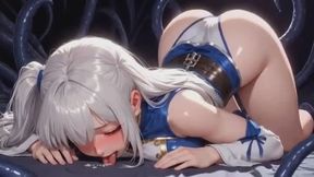 Ahegao Ass Up Chun-Li Cosplay – Drooling Tentacle Submission