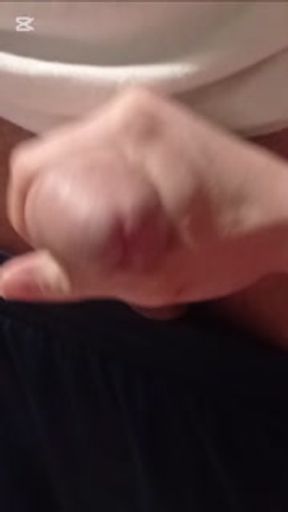 Italian wife MILF plays with his hard cock in a slow and teasing edging