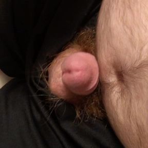 Getting to fat to jerk off my cock