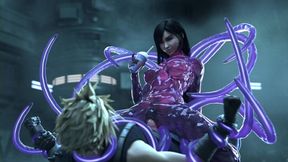 Tifa Lockhart Stretching Her Pussy On a Gigantic Dildo