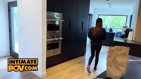 Ex GFs Rissa May and Lilly Bell in intense POV fuck session